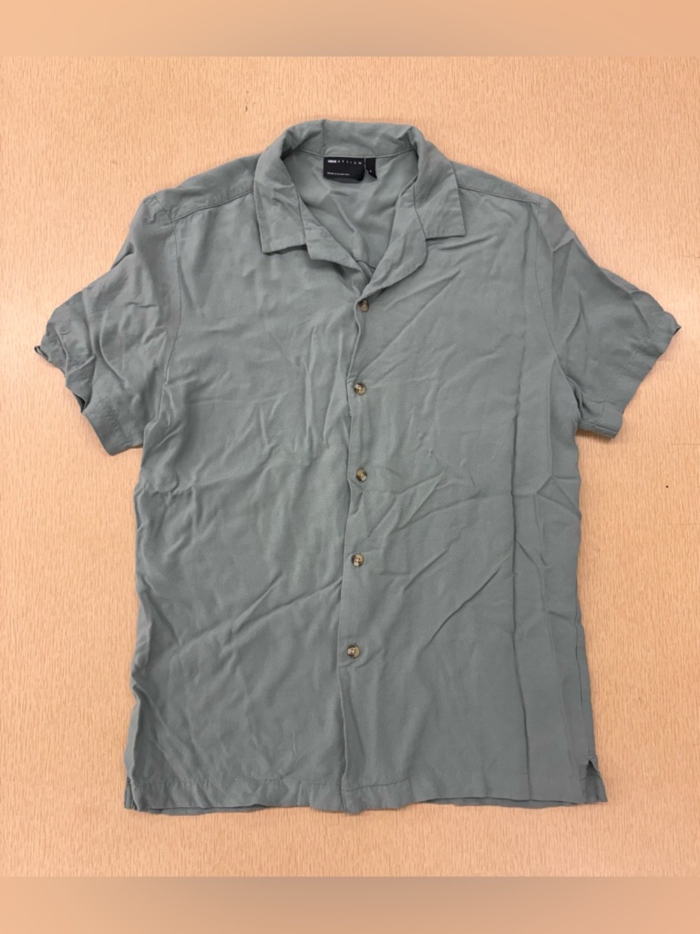 ASOS Design viscose camp collar button down